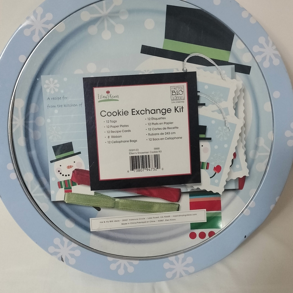 Holiday Cookie Exchange Kit - Light Blue Snowman Set